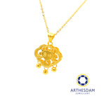 Arthesdam Jewellery 916 Gold Intricate  Wealth Lock with "Ru Yi" Pendant