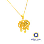 Arthesdam Jewellery 916 Gold Intricate  Wealth Lock with "Ru Yi" Pendant