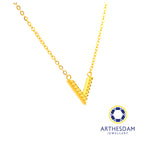 Arthesdam Jewellery 916 Gold Minimalist V Necklace