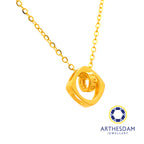 Arthesdam Jewellery 916 Gold Love Ring in Ring Necklace