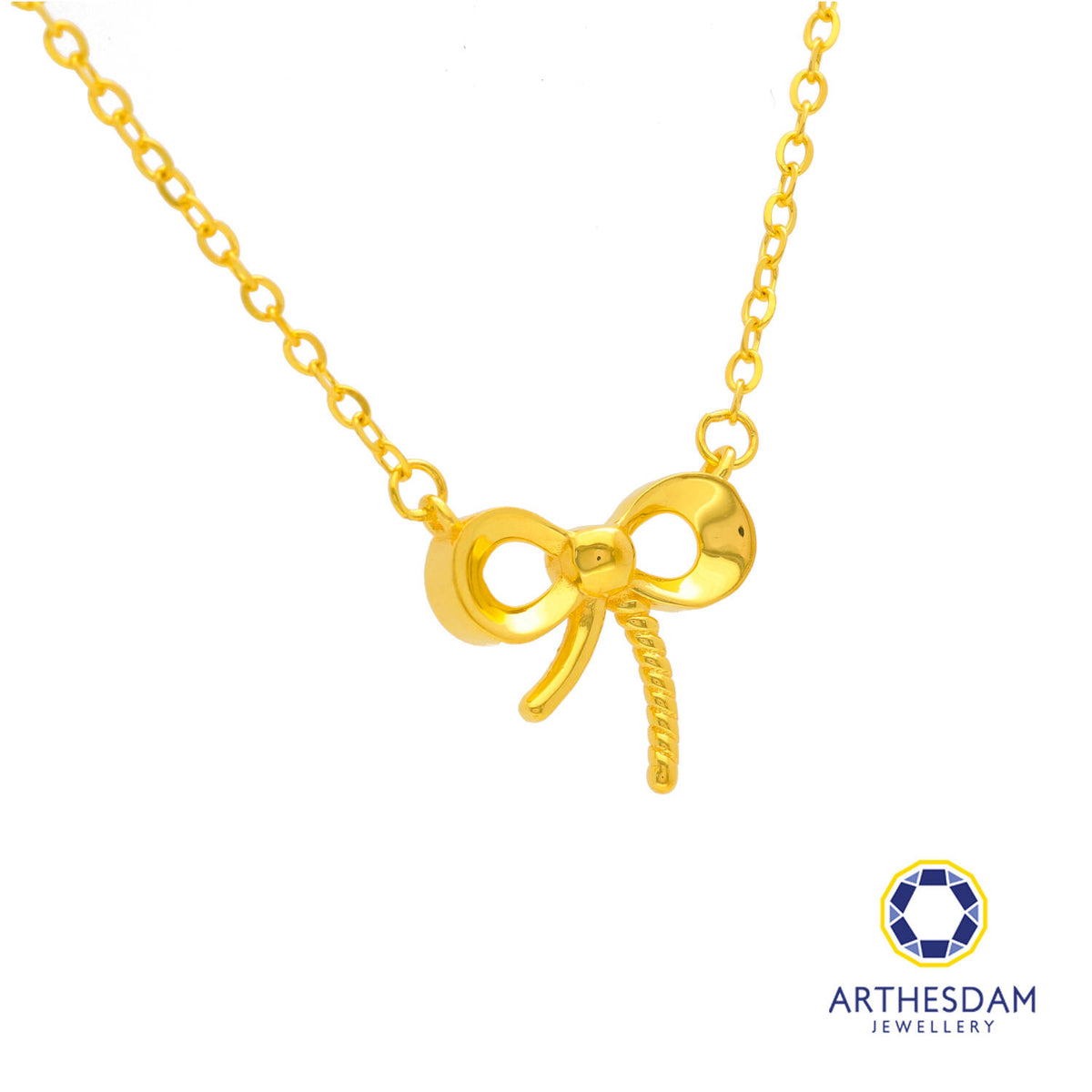 Arthesdam Jewellery 916 Gold Sweet Ribbon Necklace