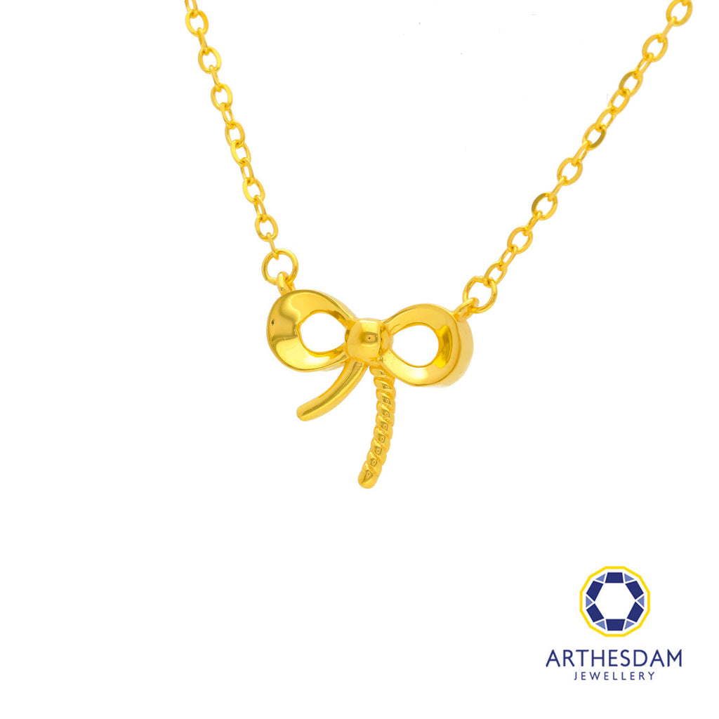 Arthesdam Jewellery 916 Gold Sweet Ribbon Necklace