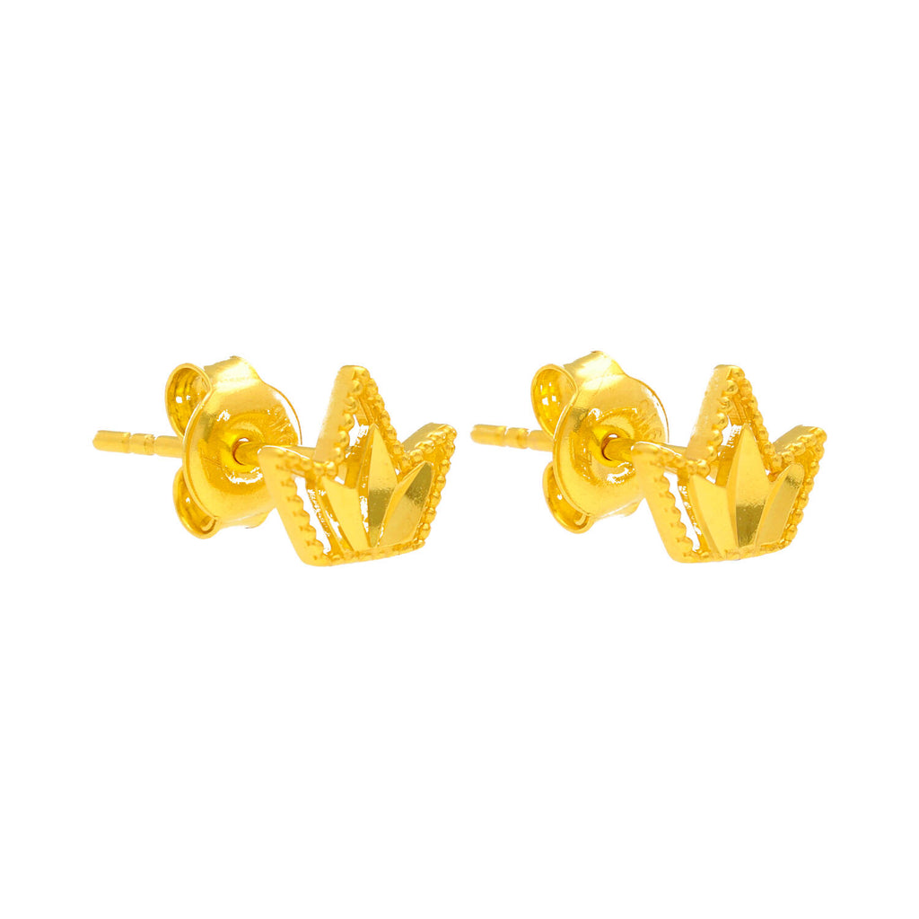 Arthesdam Jewellery 916 Gold Glorious Royal Crown Earrings