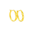 Arthesdam Jewellery 916 Gold Chain Design Hoop Earrings