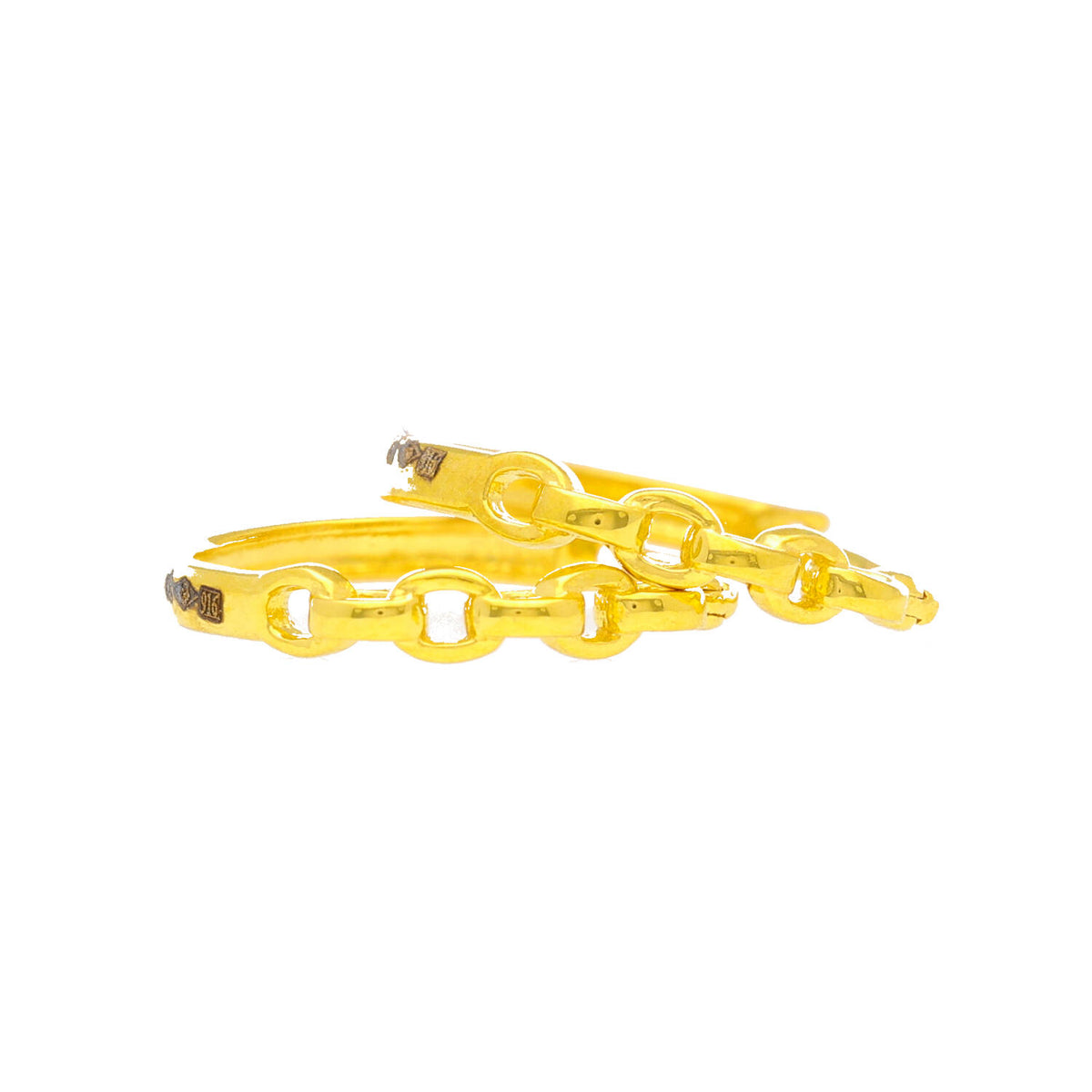 Arthesdam Jewellery 916 Gold Chain Design Hoop Earrings