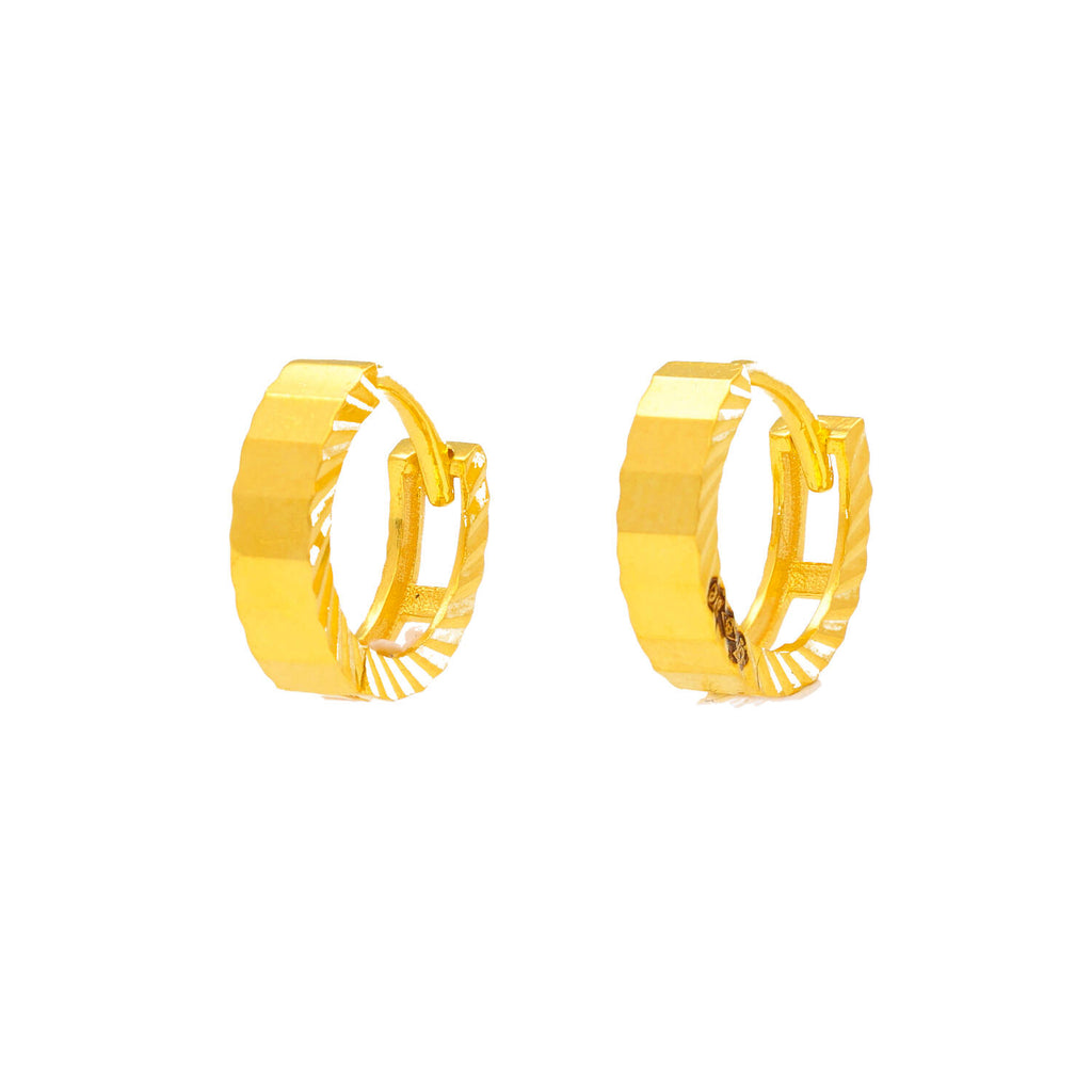Arthesdam Jewellery 916 Gold Classic Thick Hoop Earrings