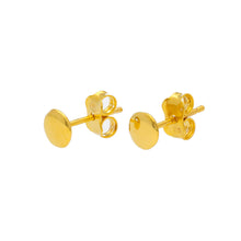 Load image into Gallery viewer, Arthesdam Jewellery 916 Gold Classic Circle Pin Earrings
