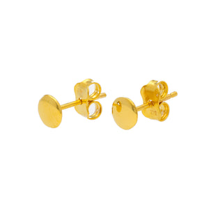 Arthesdam Jewellery 916 Gold Classic Circle Pin Earrings