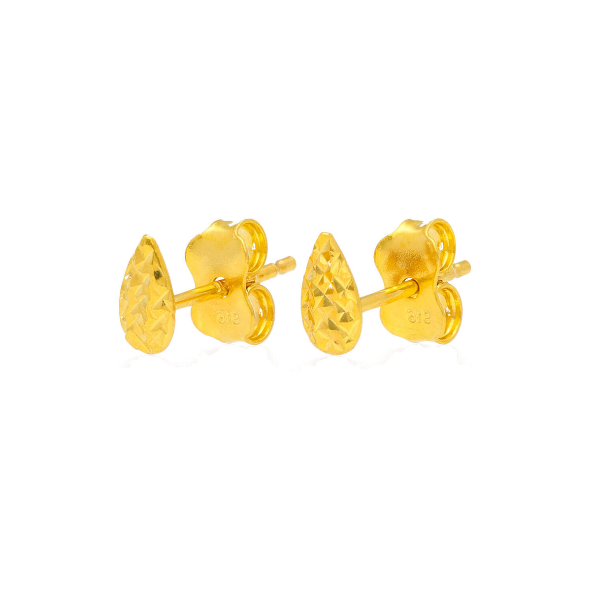 Arthesdam Jewellery 916 Gold Shiny Raindrop Earrings