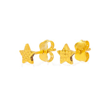 Load image into Gallery viewer, Arthesdam Jewellery 916 Gold Petite Shining Star Earrings
