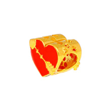 Load image into Gallery viewer, Arthesdam Jewellery 916 Gold Red Heart And Arrow Charm
