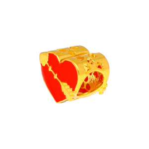 Arthesdam Jewellery 916 Gold Red Heart And Arrow Charm