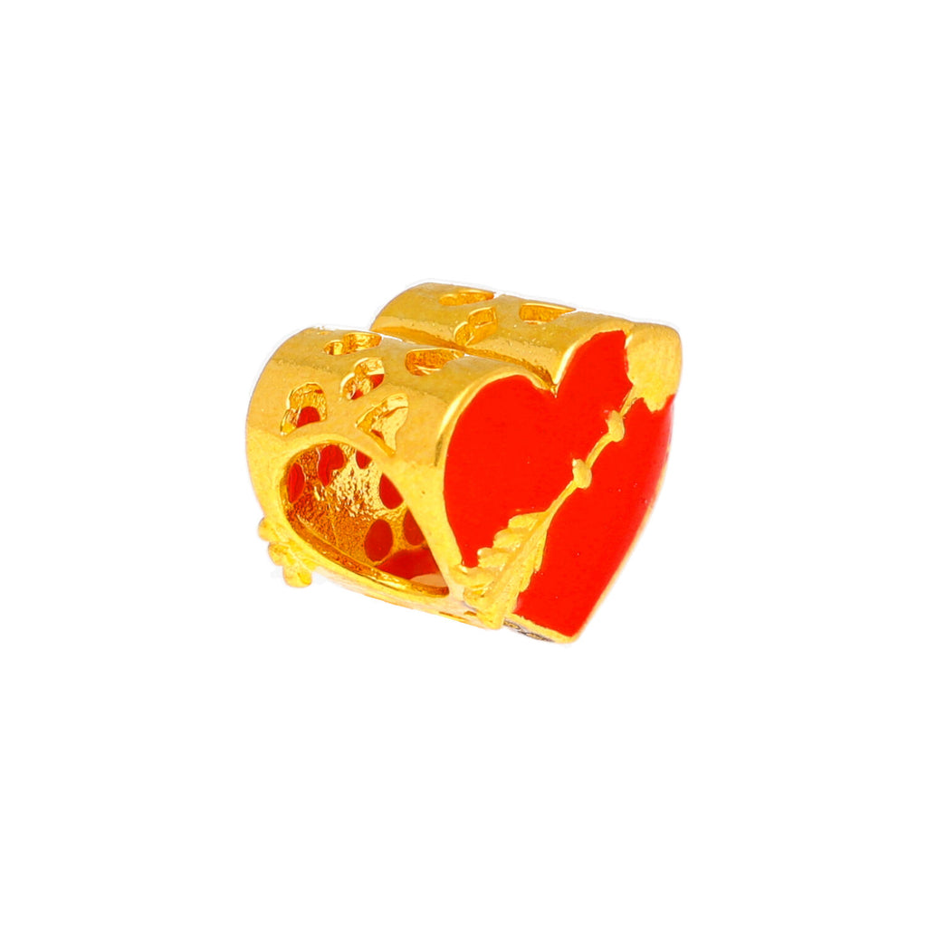 Arthesdam Jewellery 916 Gold Red Heart And Arrow Charm