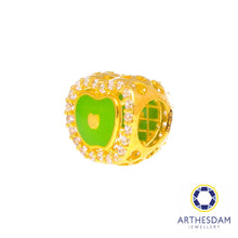 Load image into Gallery viewer, Arthesdam Jewellery 916 Gold Green Apple with Stone Charm
