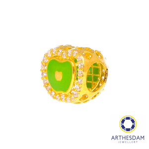 Arthesdam Jewellery 916 Gold Green Apple with Stone Charm