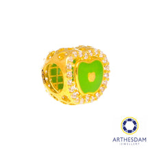 Load image into Gallery viewer, Arthesdam Jewellery 916 Gold Green Apple with Stone Charm
