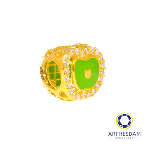 Arthesdam Jewellery 916 Gold Green Apple with Stone Charm