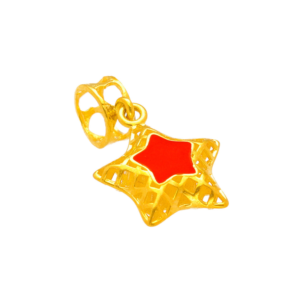 Arthesdam Jewellery 916 Gold Lucky Red Star Charm
