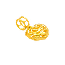 Load image into Gallery viewer, Arthesdam Jewellery 916 Gold Heart with Rose Charm
