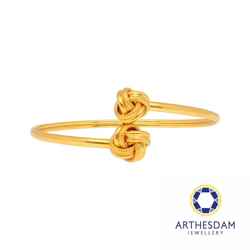 Arthesdam Jewellery 916 Gold Faceted Knot of Love Bangle