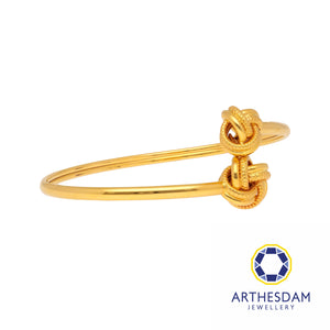 Arthesdam Jewellery 916 Gold Faceted Knot of Love Bangle
