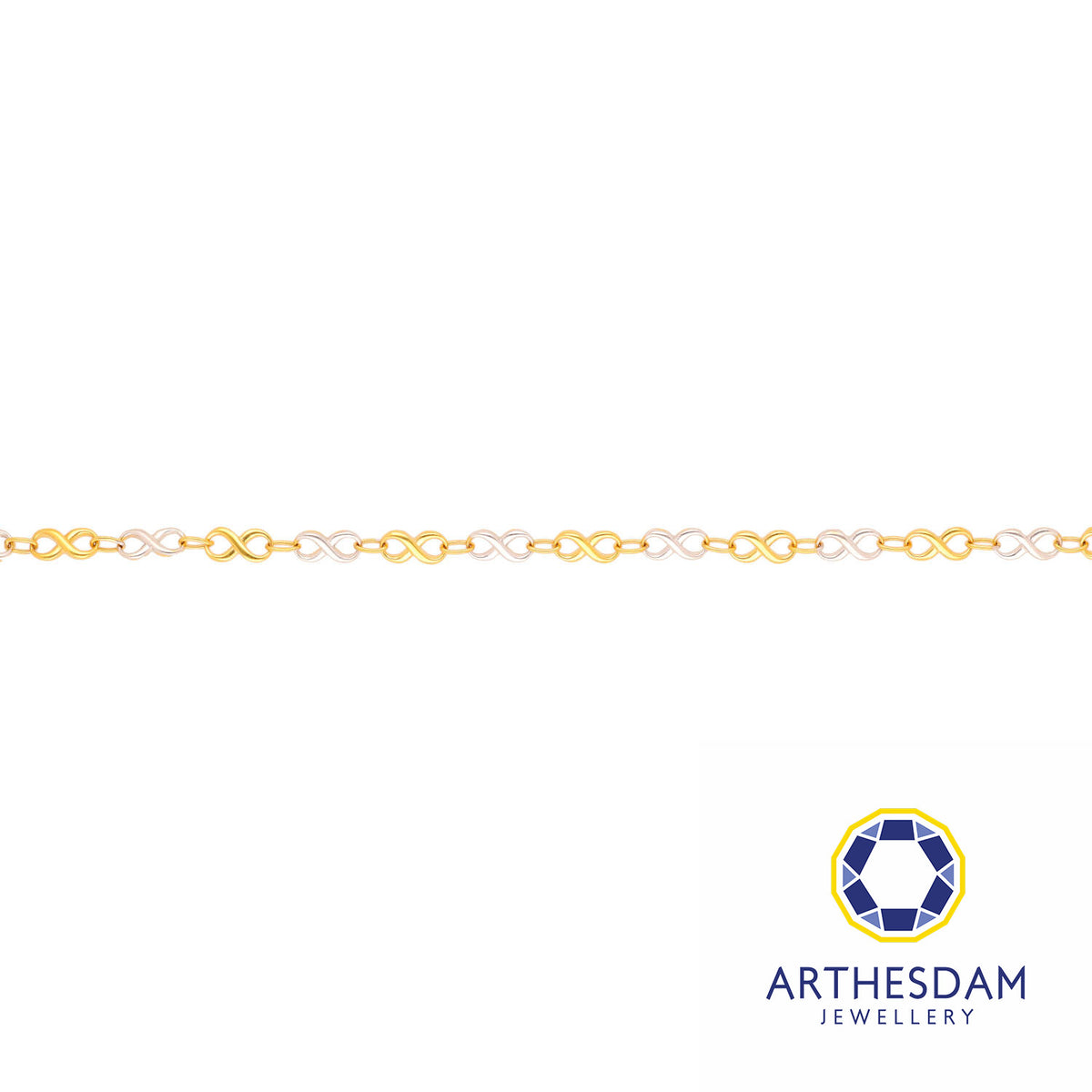 Arthesdam Jewellery 916 Gold Two-Toned Multi Infinity Bracelet