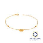 Arthesdam Jewellery 916 Gold Sparkle Evil Eye Bracelet