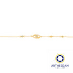 Arthesdam Jewellery 916 Gold Blue Evil Eye Pave Bracelet