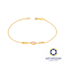 Load image into Gallery viewer, Arthesdam Jewellery 916 Gold Pink Teardrop Bracelet
