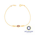Arthesdam Jewellery 916 Gold Purple Oval Bracelet