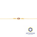 Arthesdam Jewellery 916 Gold Purple Oval Bracelet