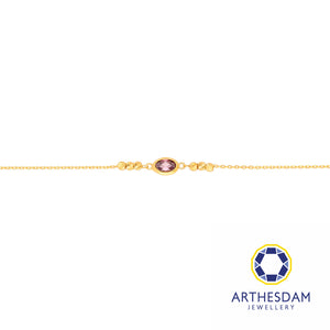 Arthesdam Jewellery 916 Gold Purple Oval Bracelet