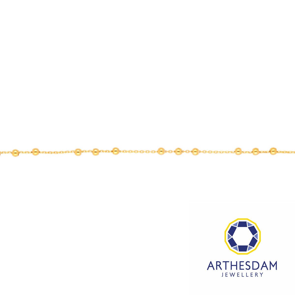 Arthesdam Jewellery 916 Gold Triple Ball Minimalist Bracelet