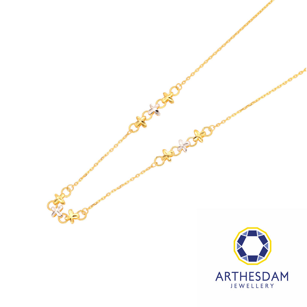 Arthesdam Jewellery 916 Gold Triple Clovers Necklace