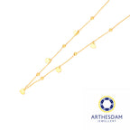 Arthesdam Jewellery 916 Gold Dangling Hearts and Circles Necklace
