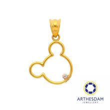 Load image into Gallery viewer, Arthesdam Jewellery 916 Gold Bear Outline Pendant
