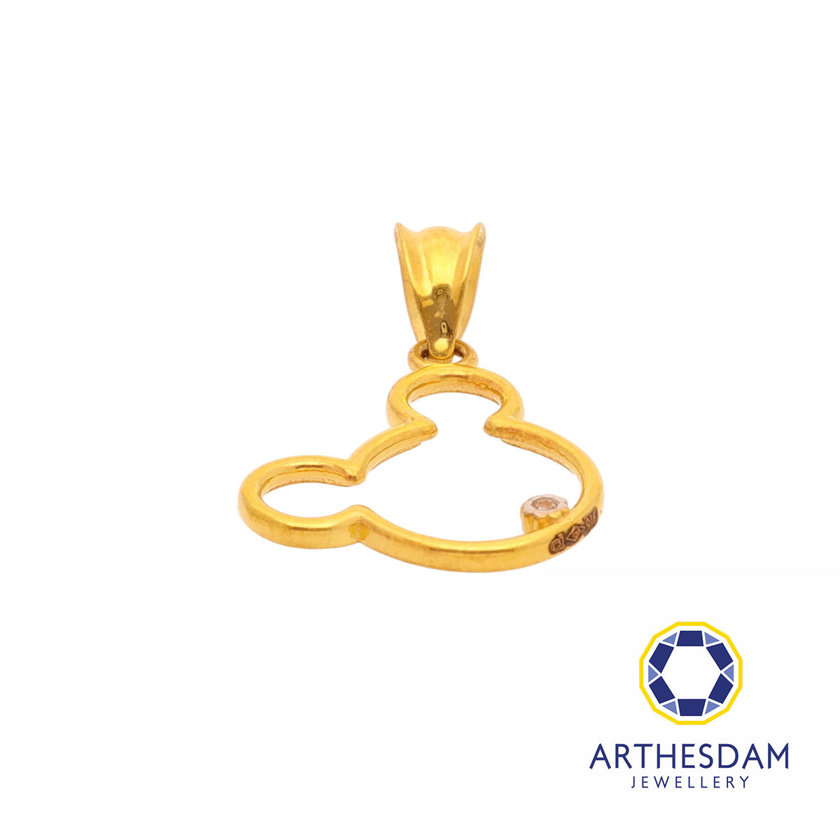 Arthesdam Jewellery 916 Gold Bear Outline Pendant