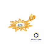 Arthesdam Jewellery 916 Gold Evil Eye Sun Pendant