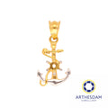 Arthesdam Jewellery 916 Gold Anchor with Wheel Pendant