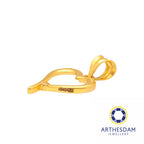 Arthesdam Jewellery 916 Gold Heart Outline with Stone Pendant