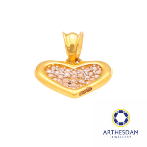 Arthesdam Jewellery 916 Gold Sparkling Heart Pendant