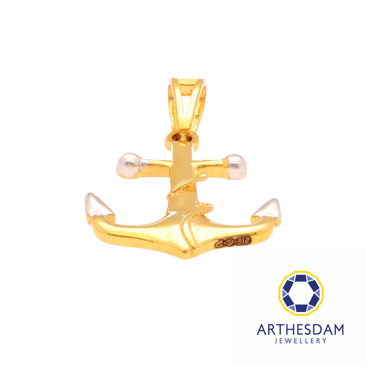 Arthesdam Jewellery 916 Gold Classic Anchor Pendant