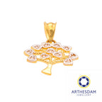 Arthesdam Jewellery 916 Gold Two-Toned Heart Tree Pendant
