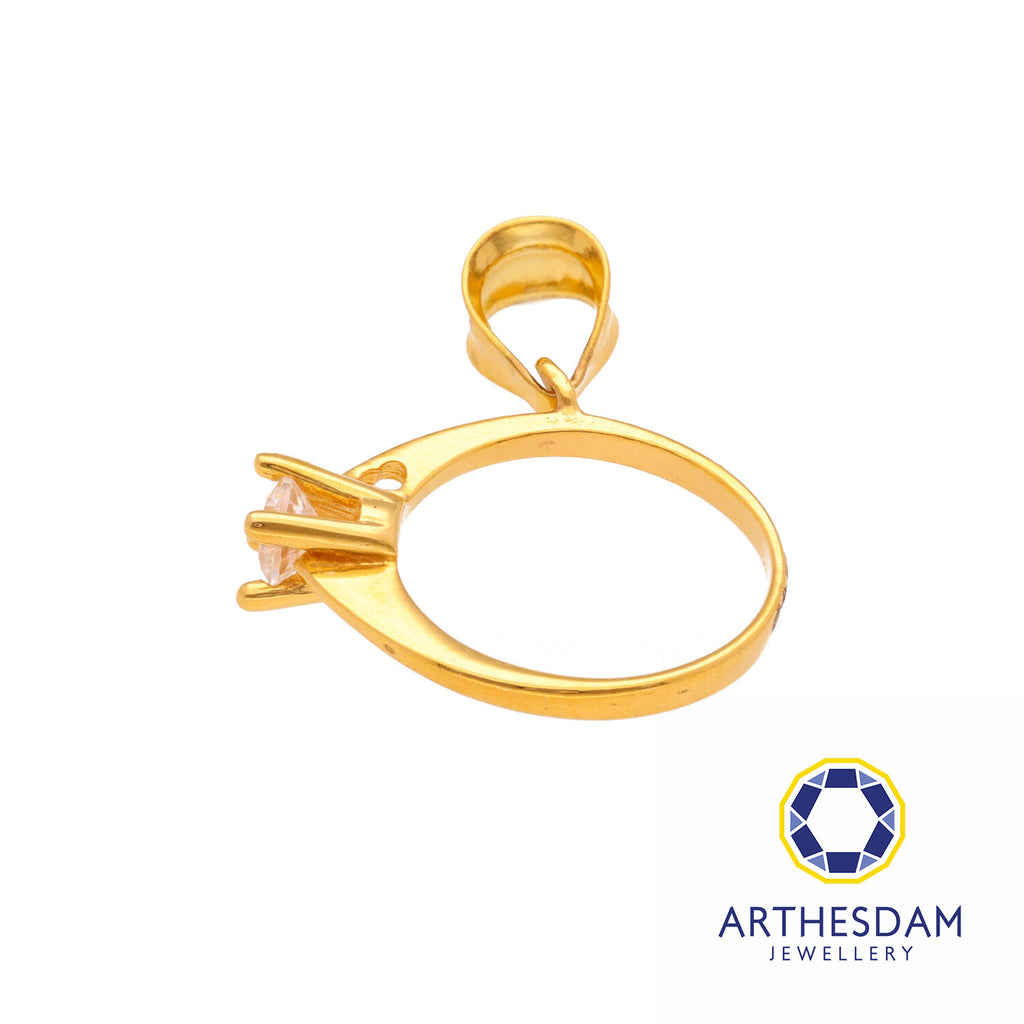 Arthesdam Jewellery 916 Gold Promise Ring Pendant
