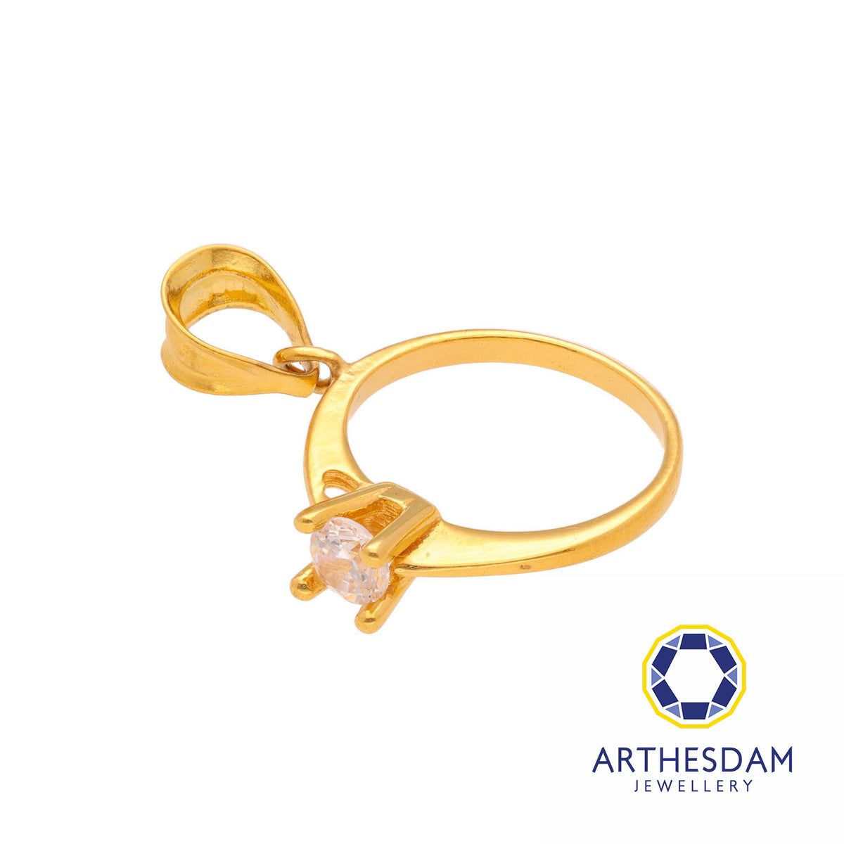Arthesdam Jewellery 916 Gold Promise Ring Pendant