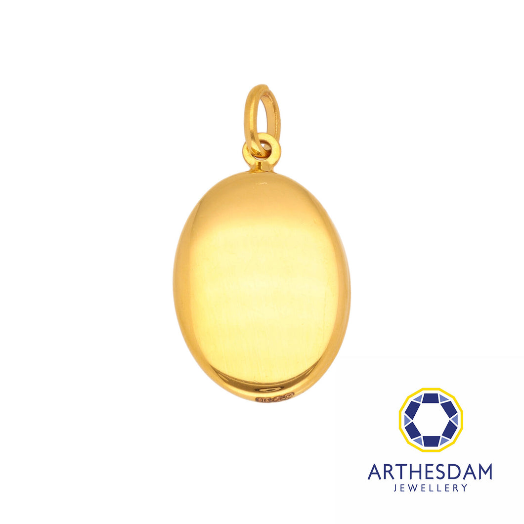 Arthesdam Jewellery 916 Gold Oval Plain Pendant