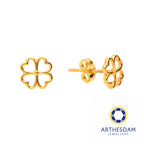Arthesdam Jewellery 916 Gold Classic Lucky Clover Earrings
