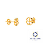 Arthesdam Jewellery 916 Gold Classic Lucky Clover Earrings