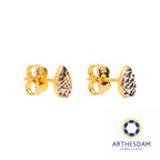 Arthesdam Jewellery 916 Gold Two-Toned Sparkly Raindrop Earrings