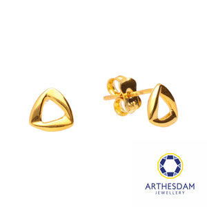 Arthesdam Jewellery 916 Gold Triangle Outline Earrings